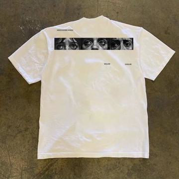 搞錢做慈善 3A260克純棉雙紗！向上俠！重磅情侶女寬松短袖T恤男