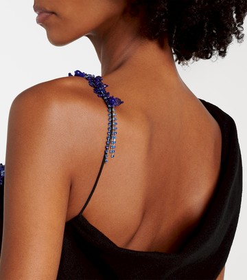 Dries Van Noten Embellished draped wool top