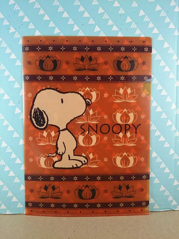 【震撼精品百貨】史奴比Peanuts Snoopy  文件夾 橘色 震撼日式精品百貨
