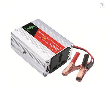 便攜式逆變器汽車電源逆變器 DC12Volt 到 AC220Volt 變壓器 300W 汽車電源轉換器 USB 適配器汽