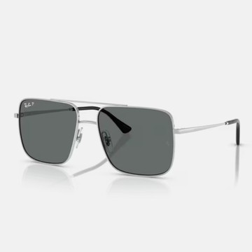 RAY BAN 雙槓金屬偏光太陽眼鏡(RB3758-003/81 56mm)