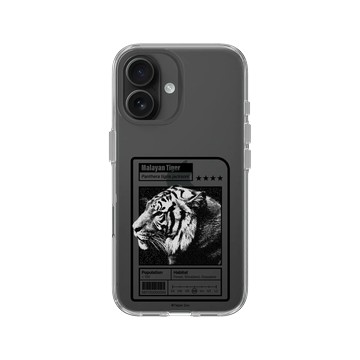 iPhone 16 Clear Case（相機按鈕） 透明 - RHINOSHIELD X Taipei Zoo - 馬來虎：限量卡牌