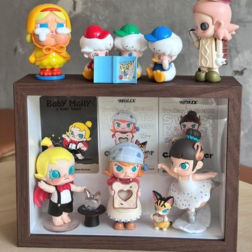 小野盲盒收納中空相框手工diy7寸泡泡瑪特星星人公仔展示盒擺件生日禮物 禮物生日禮物 禮物