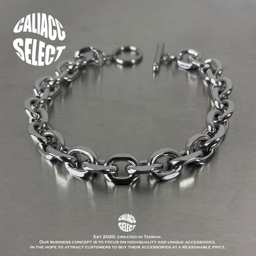 【CALI】嘻哈 古巴 街頭 OT扣 拼接 鈦鋼 手鏈 19cm/21cm穿搭 復古  男生手鍊 飾品 高級感 精緻做工