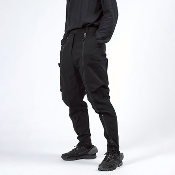 機能工裝立體口袋多功能束腳褲 休閒寬松運動國潮長褲