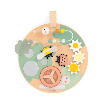 法國 Janod 北歐簡約木玩-忙碌寶寶學習掛板