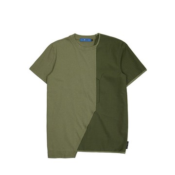 不規則剪接上衣-墨綠