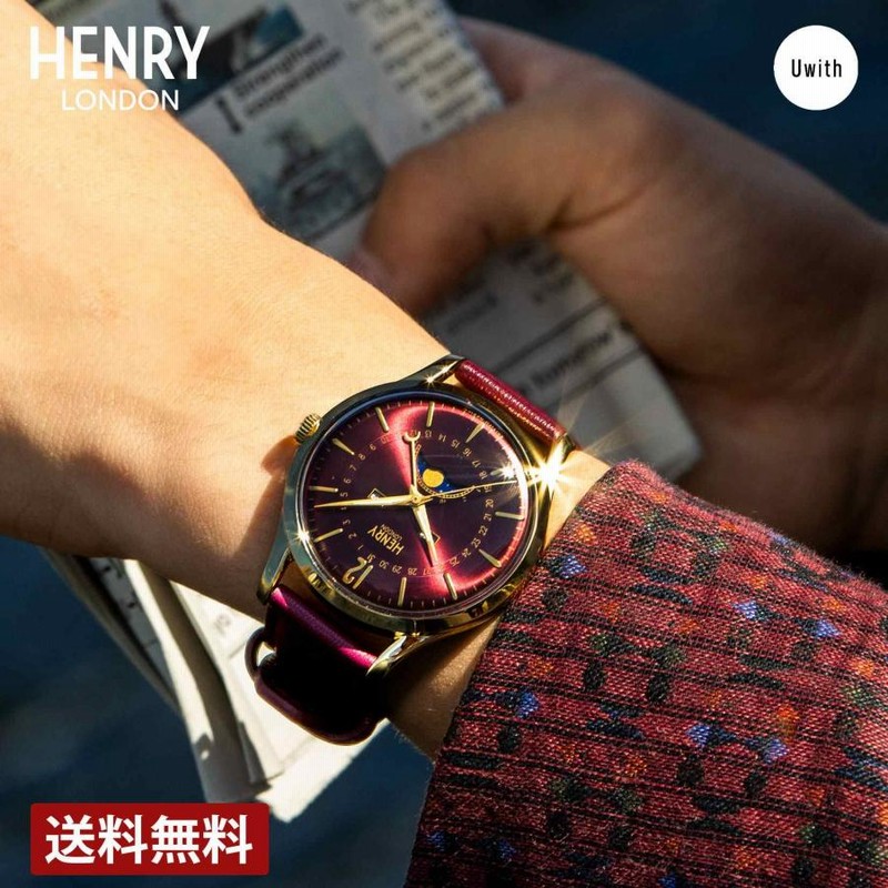 公式ストア】 ヘンリーロンドン HENRY LONDON メンズ レディース 腕時計 レッド ムーンフェイズ HL39-LS-0426 クォーツ 時計  ブランド 英国 イギリス | LINEブランドカタログ