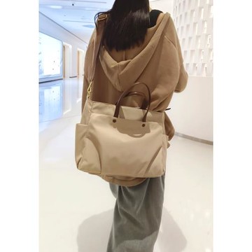 簡約風大容量通勤托特包女休閑百搭大包尼龍布電腦時尚單肩斜挎包