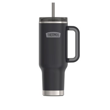 【THERMOS膳魔師】不銹鋼真空吸管隨行瓶_TS180系列_1200ml_黑