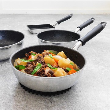 【日本北陸hokua】日本製大金IH不沾鍋(含蓋) - 20/22/24/26/28cm