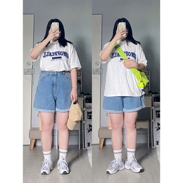 300斤大碼女裝胖mm顯瘦遮肉牛仔褲女夏季高腰褲子五分褲短褲女款