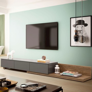 【LOVE樂芙】多克魯斯6尺伸縮電視櫃(G117)(灰/胡桃)A25BE0482