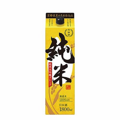 月桂冠　純米　1.8L パック　1800ml×6本　ケース　u-yu