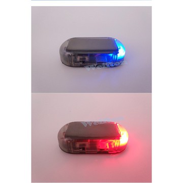 防盜警示燈  紅藍色太陽能led防盜燈 車內信號燈 黏貼式免接線