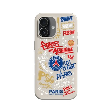 iPhone 17 SolidX 貝殼灰 - PSG - Paris Saint-Germain - 塗鴉風