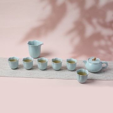 【節日禮物】陸寶 清荷雅境茶組 一壺一海六杯