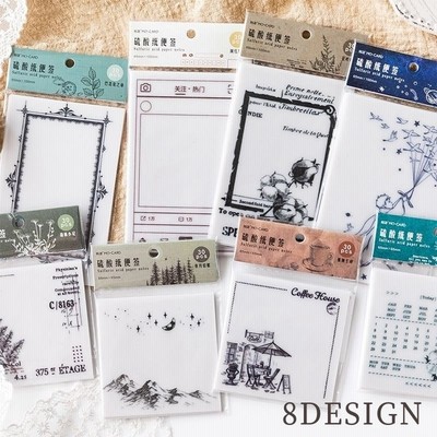 付箋 ふせん メモ帳 スクエアノート 半透明 透け感 雑貨 しおり 文房具 30枚入り 長方形 手帳 日記 おしゃれ 可愛い 通販 Lineポイント最大get Lineショッピング