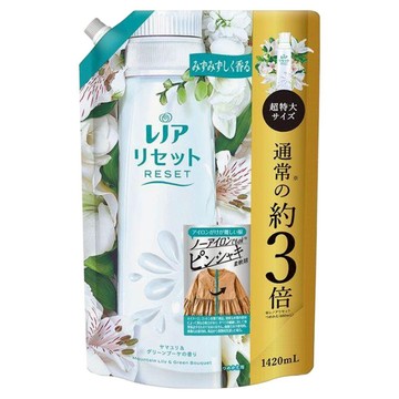 Lenor 蘭諾 日本原裝進口 衣物柔軟劑超特大補充包 百合綠清香  1.42L  1包