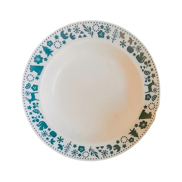 Ciao Li 僑俐餐瓷 8吋麵盤  森林之友 白色  1個