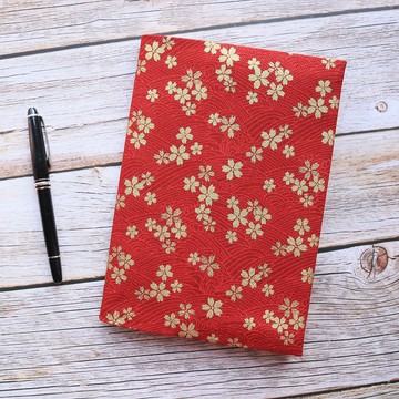 【和風-紅】 書衣 可調式布書衣 手工書衣  A5 A6 B6 20K 16k