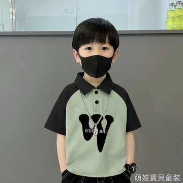 休閒~男童翻领短袖中小童插肩袖卡通印花polo衫兒童透氣休閒短袖 男童短袖POLO衫 多款可選 男童插肩袖上衣 兒童夏裝