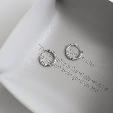 🌙Moon_925純銀經典2mm耳圈（現貨）2083