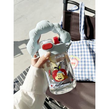 水杯玻璃杯女高顏值帶蓋泡茶杯夏季2026新款便攜學生可愛吸管杯子