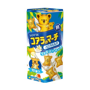 【Lotte 樂天】小熊餅家庭號-牛奶風味x1盒(195g/盒)