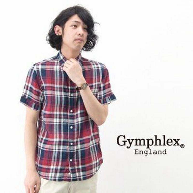 Gymphlex ジムフレックス メンズ リネンチェック B Dシャツ J 0937lpl Ss 通販 Lineポイント最大0 5 Get Lineショッピング