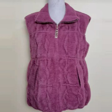 水貂絨女士毛衣馬甲秋冬外穿2021新款韓版寬松短款無袖背心馬夾