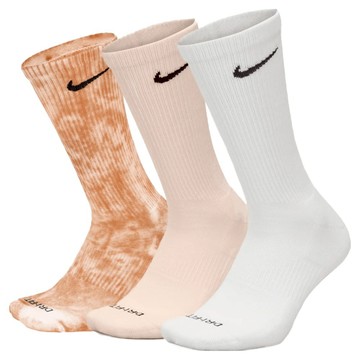 NIKE 耐吉 Everyday Plus Cushioned Crew Socks 襪子三雙組 FB9948905  白色 + 粉橘色 + 橘色  XL