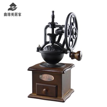 【免運 可打統編】大轉輪摩天輪磨豆機 手搖磨粉機復古 手沖咖啡機 研磨機磨咖啡 豆粉【QQ10/02】