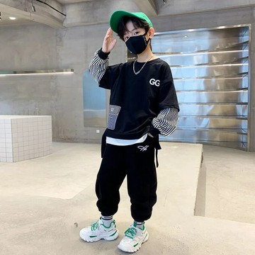 2025衛衣男童套裝春秋款新款兒童帥氣時尚衣服潮寶寶網紅潮氣衛衣(鑫弘-萌寶童裝)可開發票