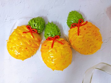 Cheerful 幸福手創 好運旺旺來 鳳梨造型饅頭 收涎饅頭 1入