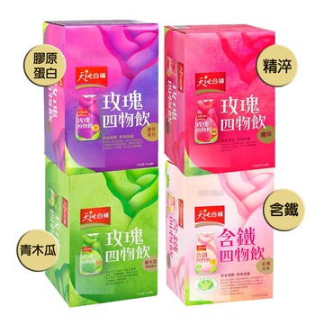 【QUAKER 桂格】天地合補玫瑰四物飲 120mlx6瓶/2盒 (口味任選)
