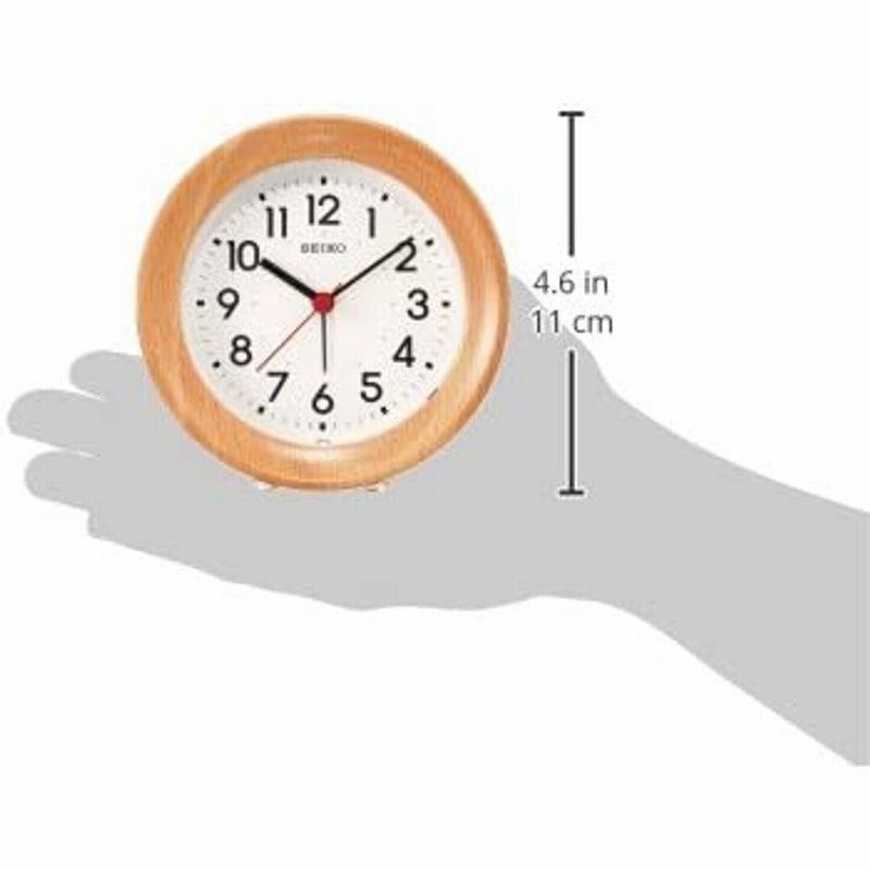 【色: 茶木地】セイコー クロック 掛け時計 置き時計 兼用 アナログ アラーム