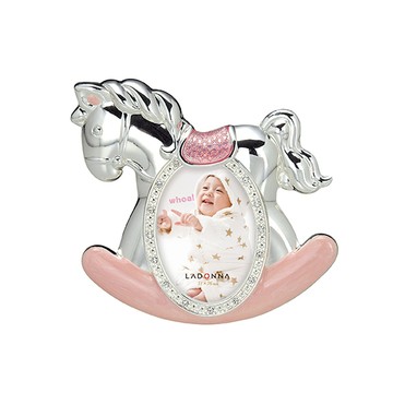 LADONNA Baby 寶貝相框  122 x 122mm  粉紅馬  1個