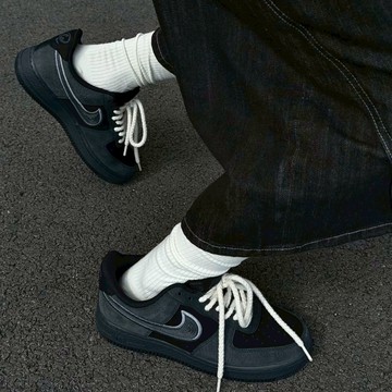 NIKE AIR FORCE 1 灰黑 銀勾 拼接 休閒鞋 男鞋 IB6842-002