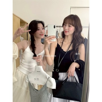 【太妮絲LE169】現貨 蕾絲胸墊背心 可調節 細肩帶 小可愛 細肩帶背心 蕾絲邊 背心 固定杯 夏天女裝 檸檬家