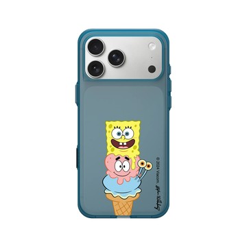 iPhone 17 Pro Max Clear (相機按鈕) 夜幕藍 - 海綿寶寶 SpongeBob - 冰淇淋