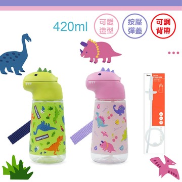 日本 Skater 恐龍吸管水壺 420ml 替換吸管（兩色可選）