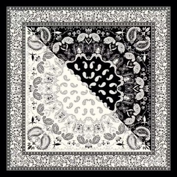 🔥桃園出貨-複古腰果花大方巾絲巾褲巾街舞嘻哈領巾男女歐美hiphop方巾90*90