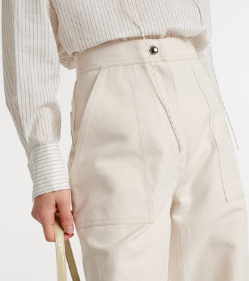 Max Mara Oboli cotton and linen wide-leg pants