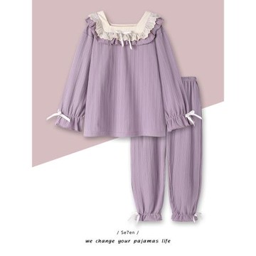 Se7enの睡衣春秋款女純棉長袖2025年新款公主風家居服套裝秋冬季