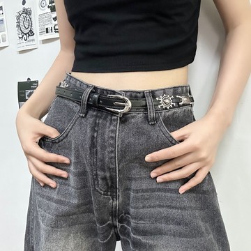 【台灣公司 可打統編】免運 美式復古雕花腰帶女皮帶新款百搭牛仔褲配飾高級感暗黑小眾配飾潮 可開發票 全館五折 工廠現貨直銷 新品特價 z9211
