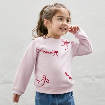 petit main 品牌旗艦店  Logo刺繡長袖T恤【日本直接出貨】