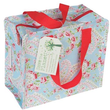 英國 Rex London - 學生上學最佳多功能環保便當袋/野餐袋/手提袋/萬用袋-佩斯里玫瑰