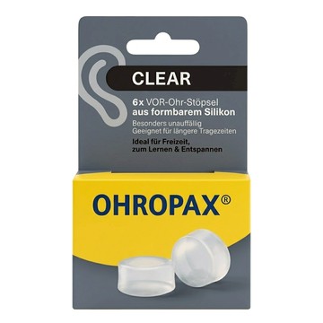 OHROPAX 安耳悠 CLEAR 矽膠耳塞 透明色  3組  1盒