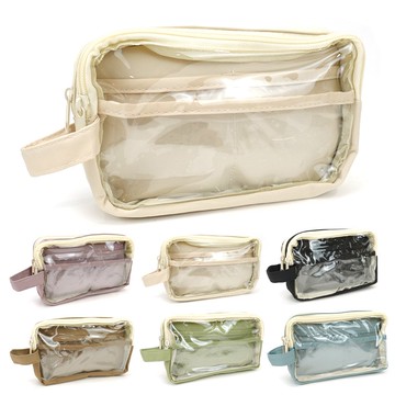 透明PVC大容量筆袋 (款式隨機出貨)